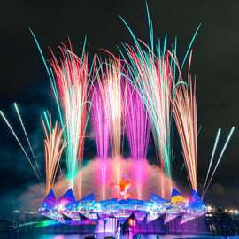 Singapura: Tour noturno em Sentosa: teleférico e fogo de artifício