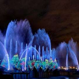 Passeio noturno pela Marina Bay de Singapura com o espetáculo Spectra & Rhapsody