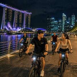 Cingapura: Marina Bay Night Tour de bicicleta