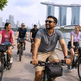Singapura: Excursão histórica de meio dia em bicicleta