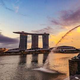 Cruzeiro pelo rio Singapura, Garden Rhapsody noturno e espetáculo Spectra