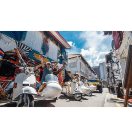 Em Singapura: Passeio de Vespa Sidecar em Kampong Glam e Civic District