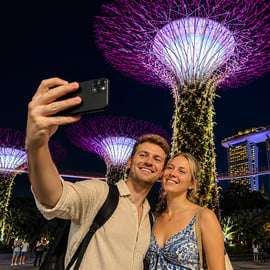 Jantar em Singapura com Rhapsody, Spectra e Cruzeiro