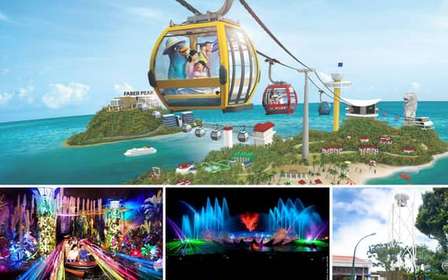 Tour guiado de dia e noite em Sentosa com 5 atrações