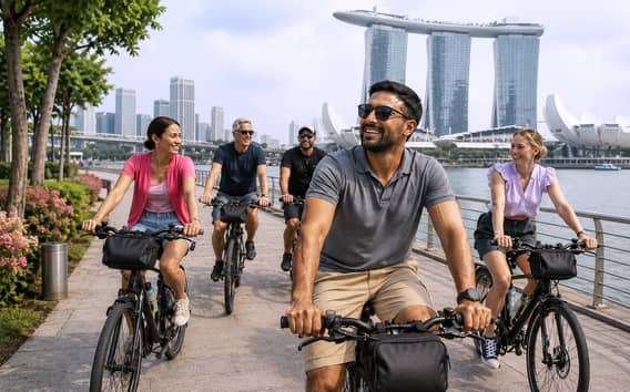 Singapura: Excursão histórica de meio dia em bicicleta