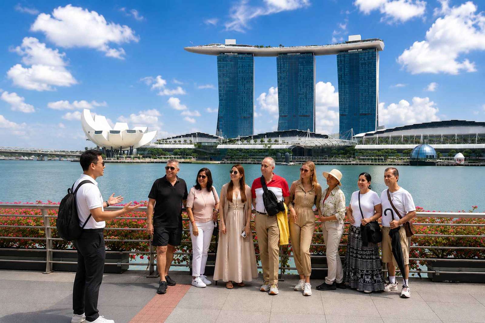 3 horas em Singapura: excursão a pé pelo distrito cívico e Marina Bay