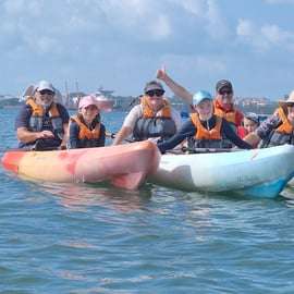 Caiaque em volta do Ketam em Pulau Ubin