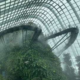 Gardens by the Bay – OCBC Skyway, Cúpula das Flores e Floresta das Nuvens