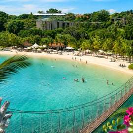 Singapura: Excursão pela Ilha de Sentosa e Ingresso para o Adventure Cove