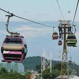 Singapura: Bilhete de ida e volta para o bondinho