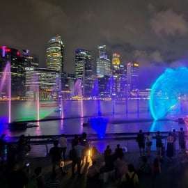 Cruzeiro pelo rio Singapura, Spectra e espetáculo de luzes Garden Rhapsody