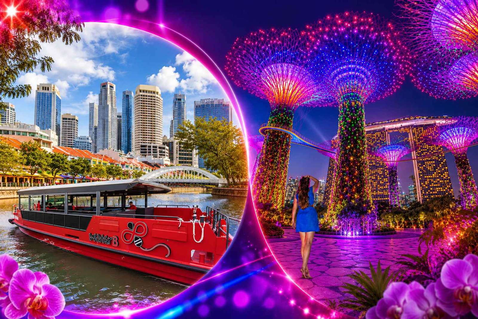 Cruzeiro pelo rio Singapura, Spectra e espetáculo de luzes Garden Rhapsody