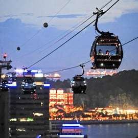 Singapura: Passe para o teleférico de Sentosa