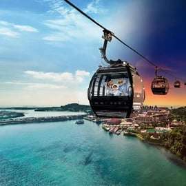 Singapura: Bilhete de ida e volta para o bondinho