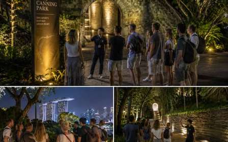 Singapura: Caminhada Noturna em Fort Canning Hill com Guia