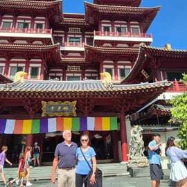 Excursão a pé de 4 horas por Chinatown, do Civic District até Marina Bay