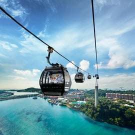 Cingapura: bilhete Sky Pass para o teleférico de Sentosa