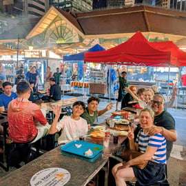 Singapura: passeio de bicicleta ao pôr do sol com experiência gastronómica Hawker