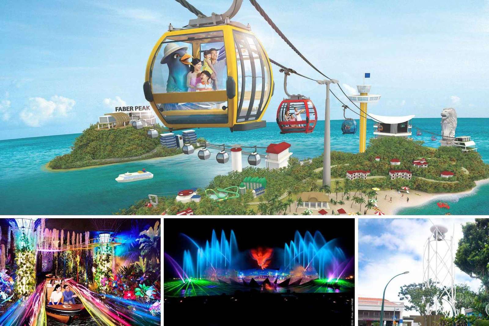 Tour guiado de dia e noite em Sentosa com 5 atrações