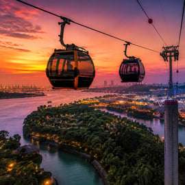 Singapura: Passeio de bondinho com o espetáculo Wings of Time