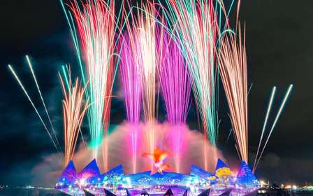 Singapura: Tour noturno em Sentosa: teleférico e fogo de artifício