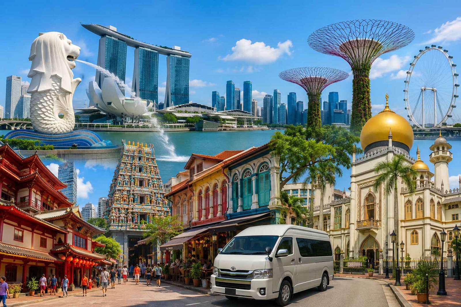 Cingapura: City Tour e Jurassic World no Gardens by the Bay