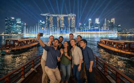 Noite estrelada de Singapura: Cruise, Garden Rhapsody e Spectra