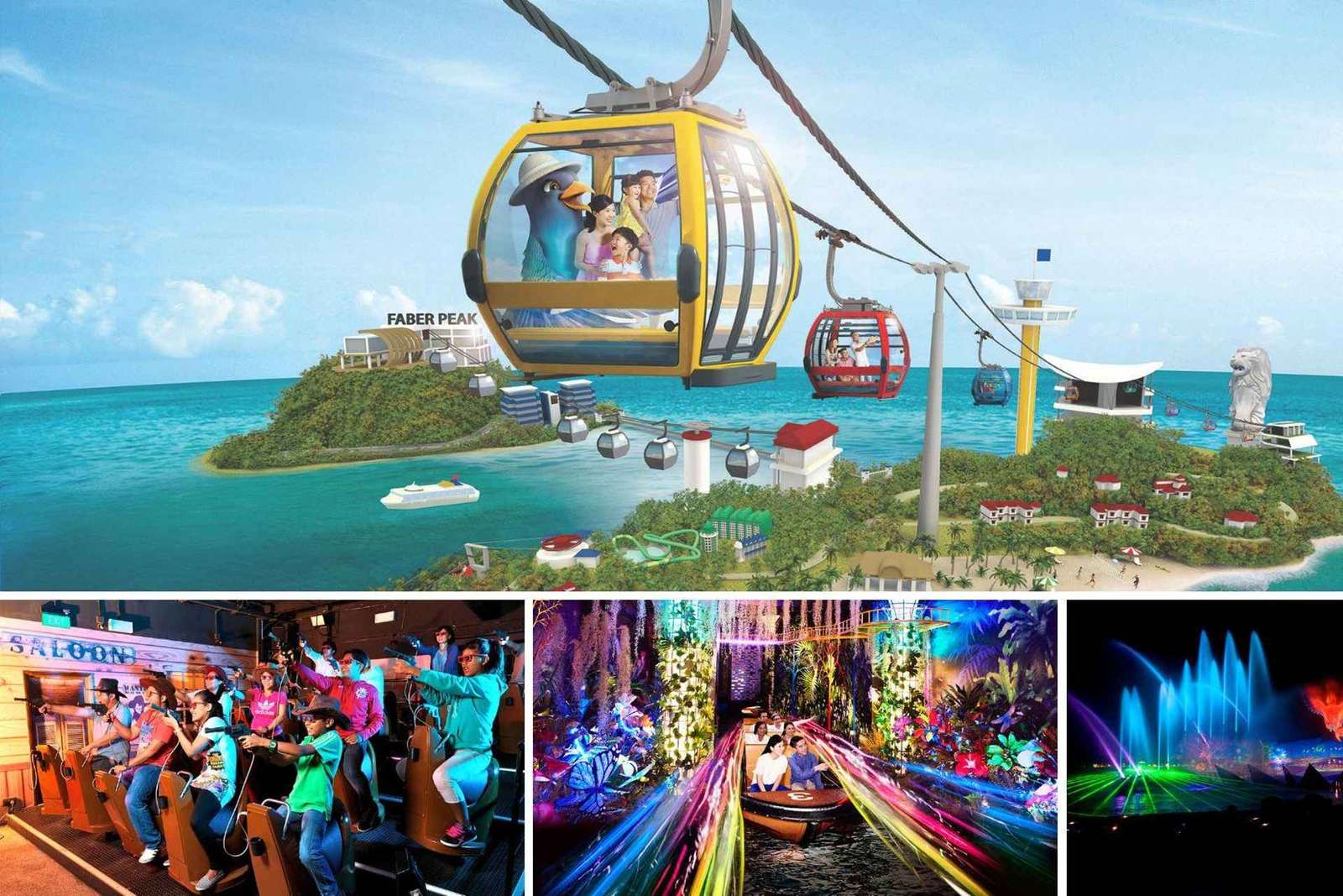 Passeio guiado pela Ilha Sentosa com 4 atrações