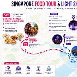 Chinatown Food Tour, River Cruise & 2 top-visit Light Shows