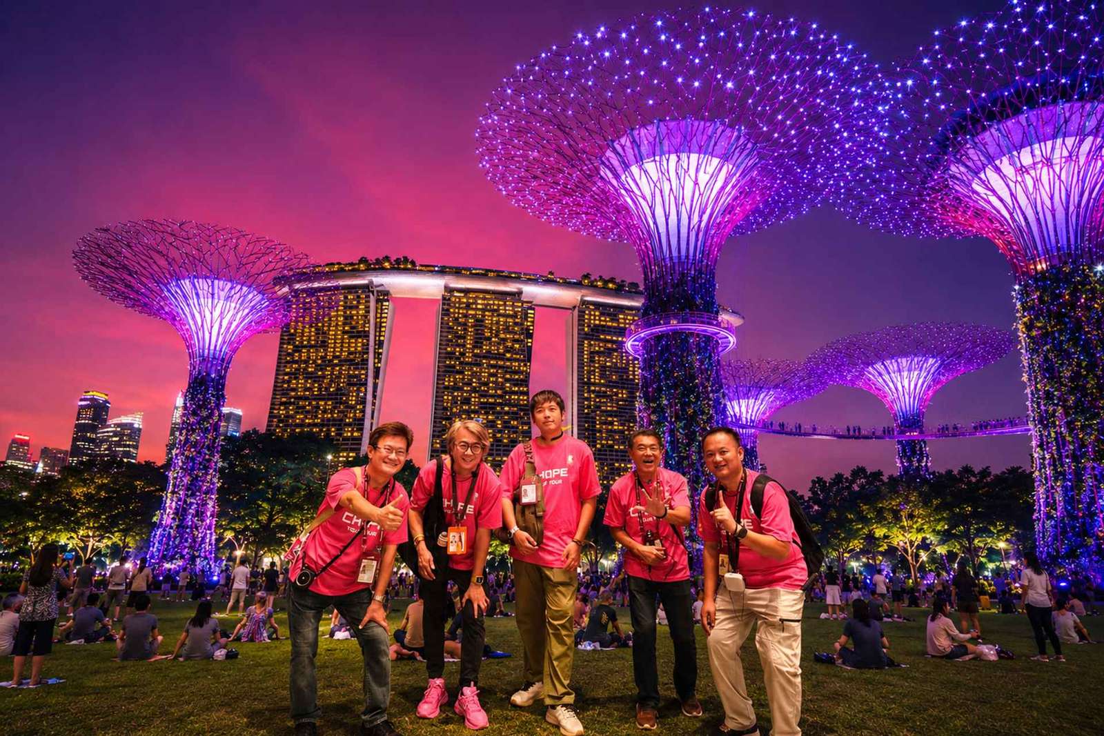 Cruzeiro pelo rio Singapura, Garden Rhapsody noturno e espetáculo Spectra