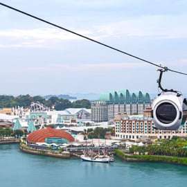 Singapura: Bilhete de ida e volta para o bondinho
