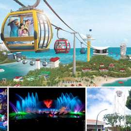 Tour guiado de dia e noite em Sentosa com 5 atrações