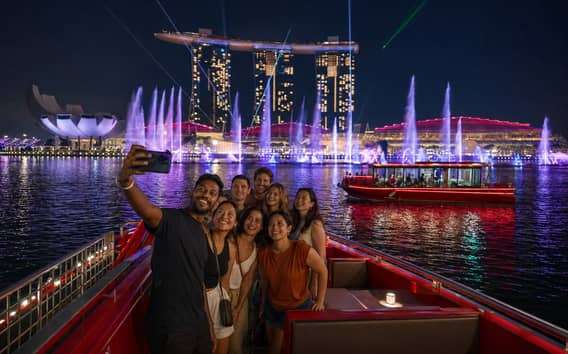 Noite estrelada de Singapura: Cruise, Garden Rhapsody e Spectra