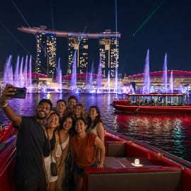 Noite estrelada de Singapura: Cruise, Garden Rhapsody e Spectra