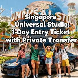 Singapura: entrada nos Universal Studios com transporte privado