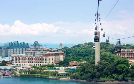Singapura: Passe para o teleférico de Sentosa