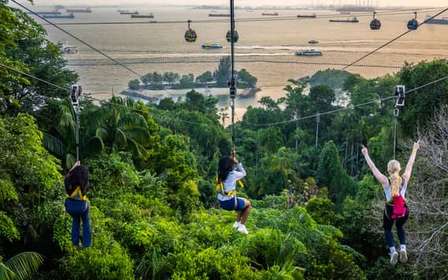 Faz o teu trabalho em Singapura: Mega Adventure Zipline