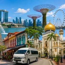 Cingapura: City Tour e Jurassic World no Gardens by the Bay